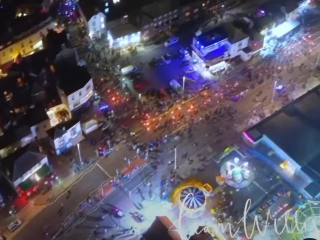 Hastings Bonfire from the air. Pics by Liam Willis Photography