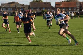 Try-scorer Matt Norrell in full flight for Bognor | Martin Denyer
