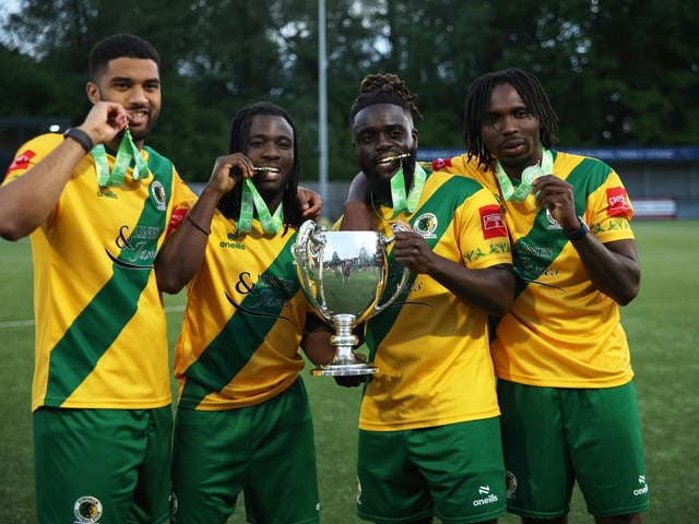 Natalie Mayhew's pictures of Horsham FC's Isthmian League title celebrations