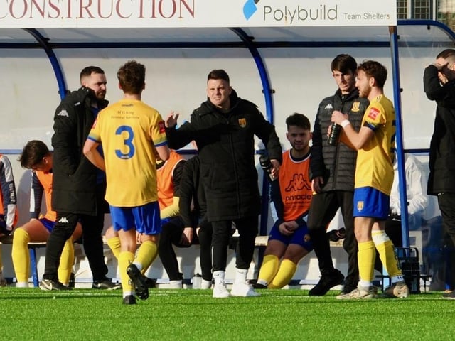 Action, celebration and crowd pictures from Lancing v Littlehampton Town at Culver Road