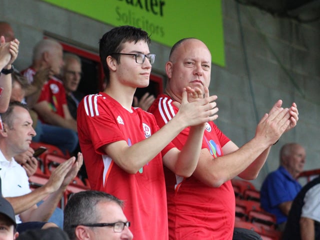 Supporters at the Broadfield Stadium