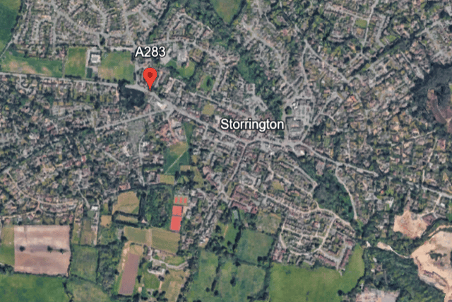 Firefighters assisted a large emergency response after a collision on the A283. Photo: Google Earth