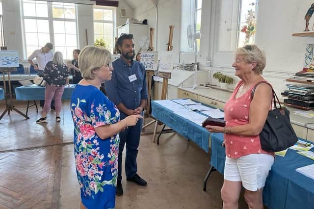 MP for Lewes Maria Caulfield went along to the recent bus consultation event held by East Sussex County Council at the Hillcrest Centre, to discuss plans to improve bus services in Newhaven.