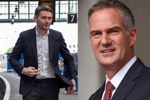 Chris Ward (Left) MP for Brighton Kemptown and Peacehaven and Peter Kyle (right) MP for Hove and Portslade, both out of the new Prime Minister's office.