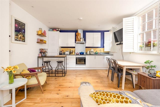 This charming one-bed townhouse has been completely refurbished. It has a large double bedroom, an open-plan kitchen/living room and underfloor heating. Montague Street is just one minute away. It is on the market with Michael Jones and Company for £260,000.