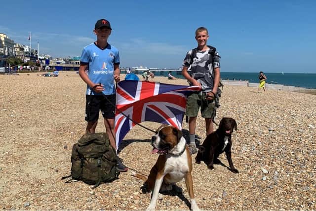 George Harding, who attends Warden Park Academy, and Harri White, 14, who is in the Bournemouth Sea Cadets, plan to complete the four-day trek from May 31 to June 3
