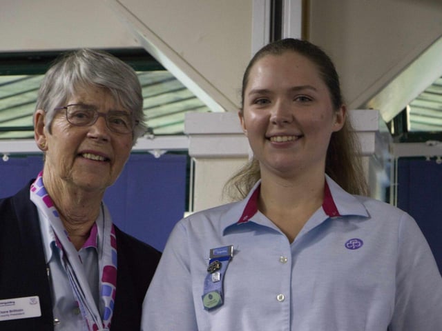 Katie Tyson, Queen’s Guide Award with County President, Clare Brittain