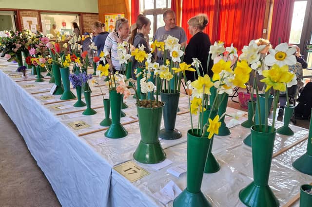 Flowers on display at St Wilfrid’s Centenary Hall