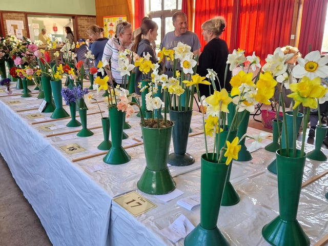 Flowers on display at St Wilfrid’s Centenary Hall