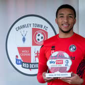Bradley Ibrahim with his Sky Bet League One Goal of the Month award | Picture: submitted