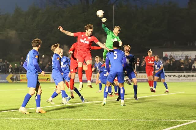 Worthing FC put the pressure on Chippenham - they won 3-1, then lost 4-0 at Weston | Picture: Mike Gunn