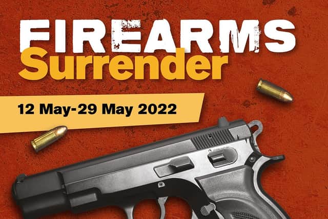 Sussex Police are supporting the National Firearms Surrender until May 29
