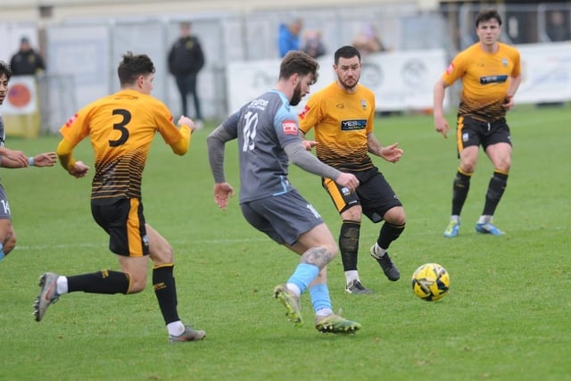 Action from Littlehampton Town's 1-0 win over Three Bridges in the Isthmian south east division