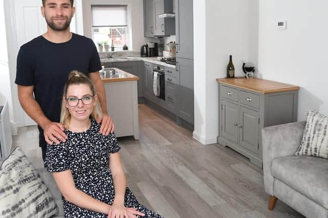 Brandon and Hayley love the extra space in their new home after changing from a rented flat 