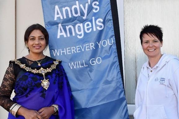 Worthing mayor Henna Chowdhury with Kayla Shepherd, founder of the Worthing charity Andy’s Angels
