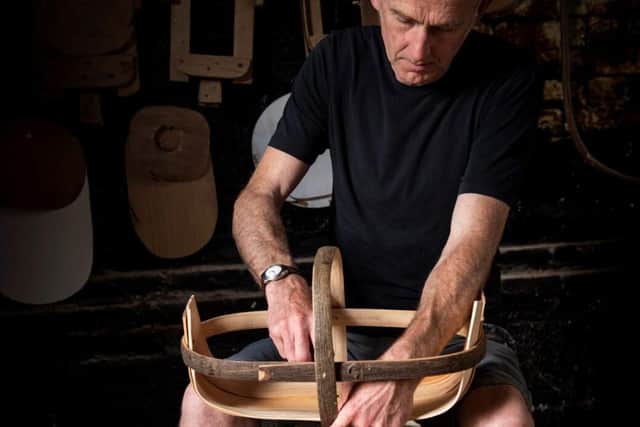 Previous recipient Dominic Parrette, Sussex Trug Maker, which is a critically endangered craft.