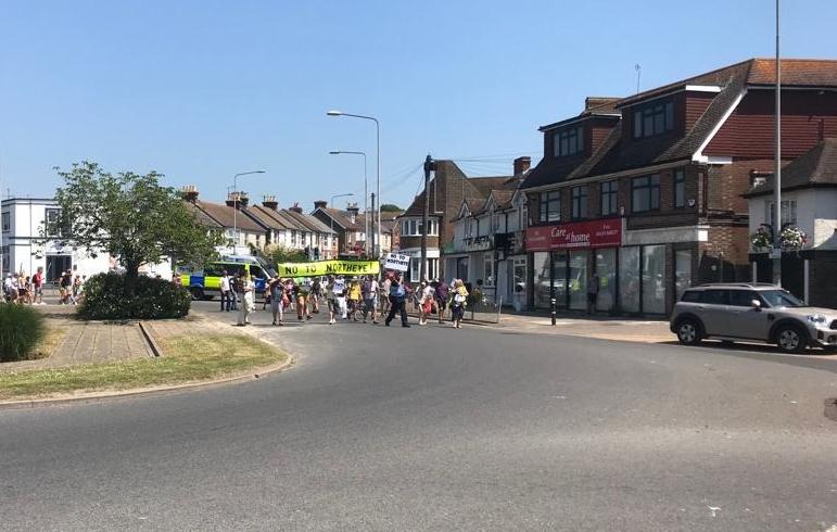 Protestors in Bexhill at the No to Northeye demonstration on June 10. Picture by Keep it Reel Media