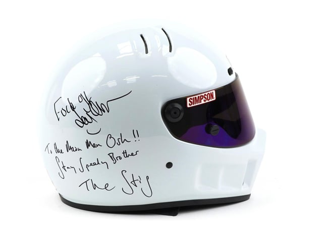 The Stig helmet. Photo: Eastbourne Auctions