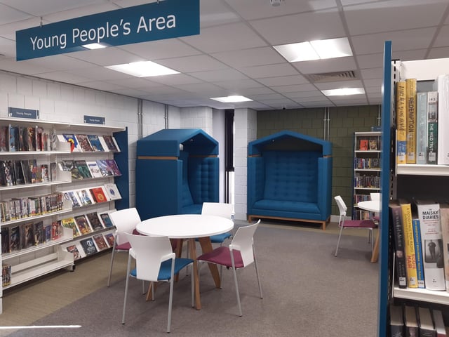 The young people's area in the first-floor library