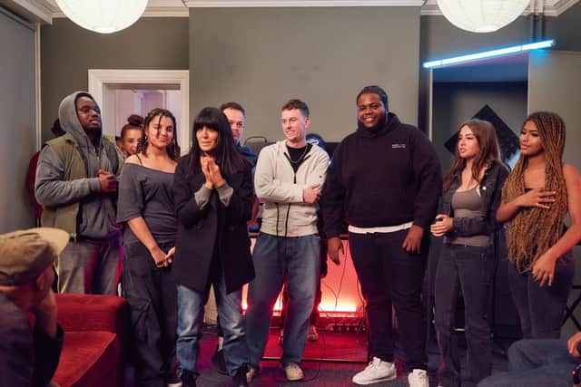Claudia Winkleman is delighted to meet National Lottery funded youth group AudioActive