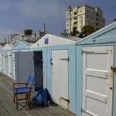 Beach huts near the Wish Tower in Eastbourne (Photo by Jon Rigby)