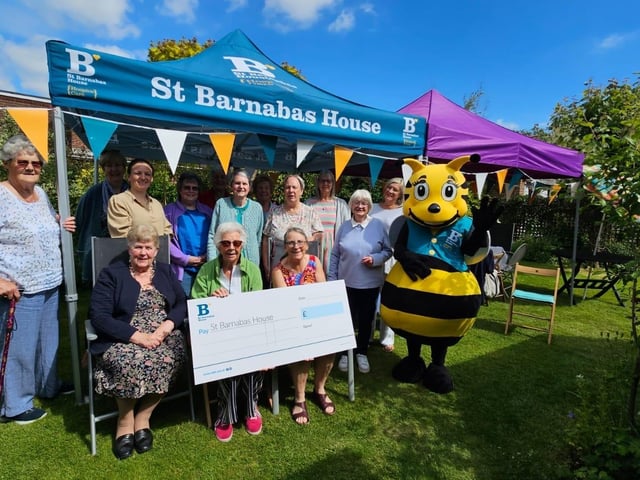 Supporters who helped 90-year-old Freda Smith top £20,000 in fundraising for St Barnabas House hospice, with 30 years of 'super sales' at her Angmering home, have been thanked at a celebration party
