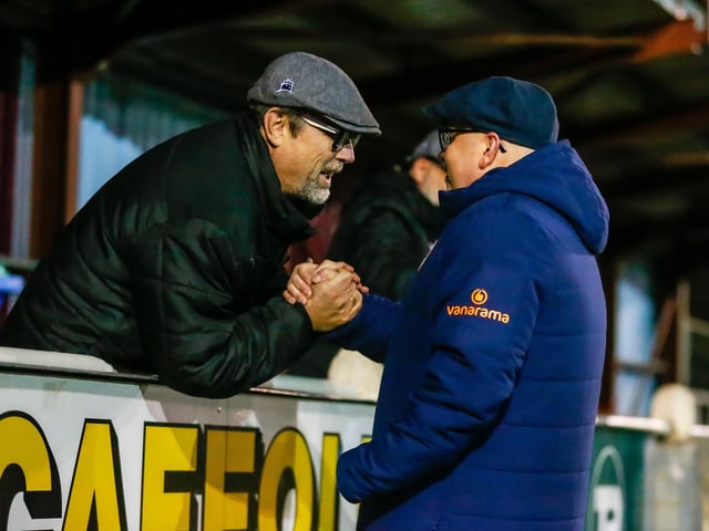Action from Eastbourne Borough's 2-1 win at Taunton Town in National League South