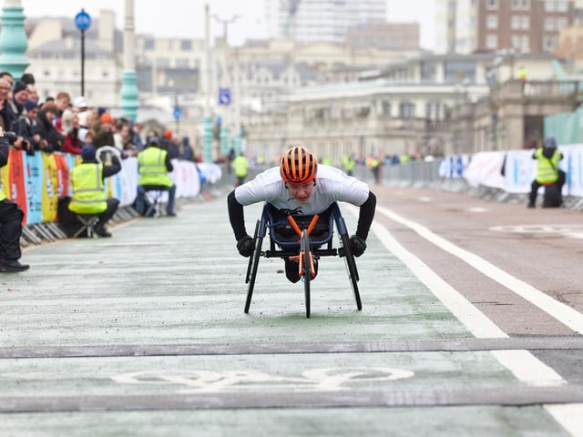 Action at the Brighton Half Marathon