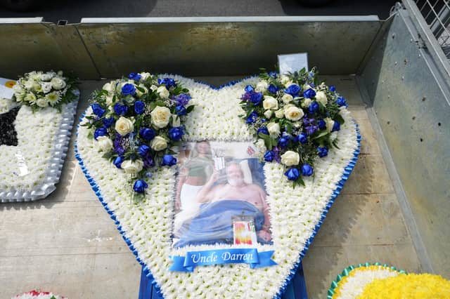 Beloved Worthing resident Darren Doe was given a spectacular send-off with stunning floral displays during his funeral procession.