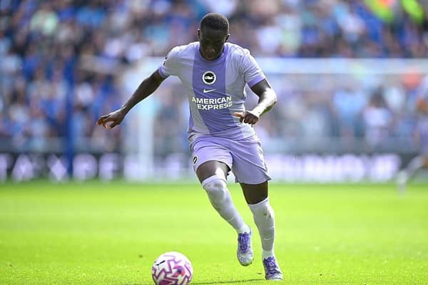 Brighton forward Yankuba Minteh has not recovered from a thigh injury in time to face Burnley in the Premier League. Photo: Clive Mason / Getty Images