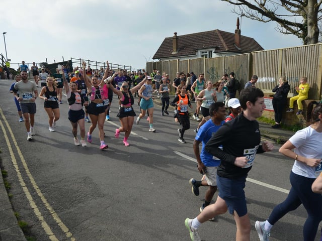 Action in the 2026 Hastings Half Marathon