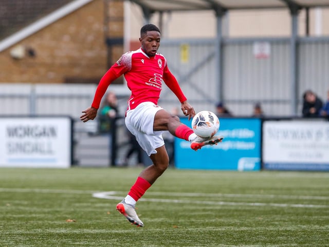 Action from Eastbourne Borough's 5-1 win at Slough Town in the National League South