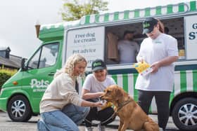 With the summer months in full swing, Pets at Home is touring the UK with a new doggy ice cream van stocked full of free frozen treats for pooches – and Worthing beach is the next stop on its list. Picture: Pets at Home