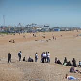 People enjoying the sun in Hastings on September 4 2023.