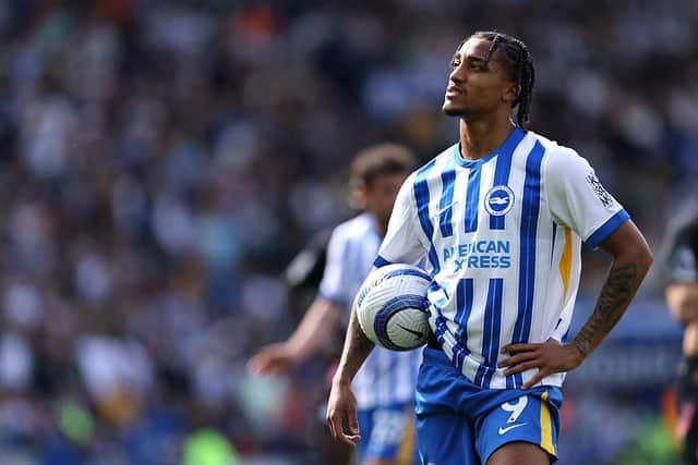 Joao Pedro of Brighton & Hove Albion has 10 goals for the Seagulls this term and has been linked with Arsenal