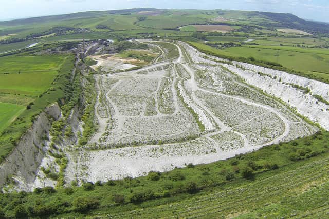 The eastern part of the site has been dubbed Moonscape, with plans for homes within the exposed chalk landscape. Picture: Eddie Mitchell