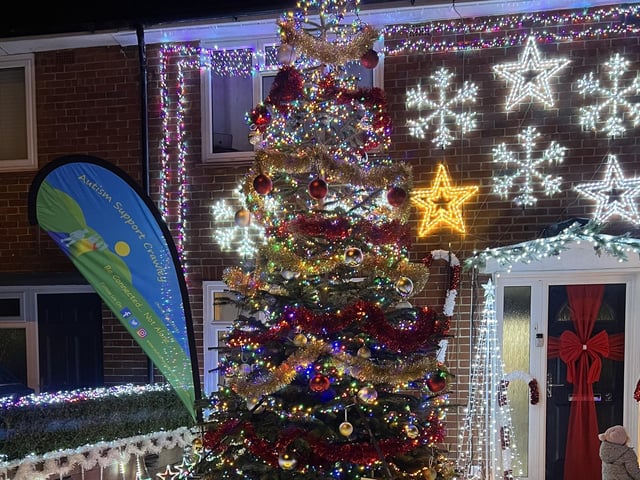 The Barber/James family filled their garden with lights to help bring a smile and Christmas cheer to the community. They used this opportunity to raise some very much needed and well-deserved funds for a charity very close to their hearts, Autism Support Crawley