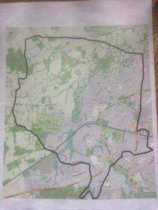 Ancient Parish of Ifield [boundary outline in black]