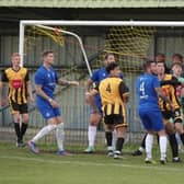 Roffey put the pressure on at Banstead in the FA Vase | Picture courtesy of Roffey FC