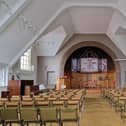 The sanctuary at West Worthing Baptist Church as it is today