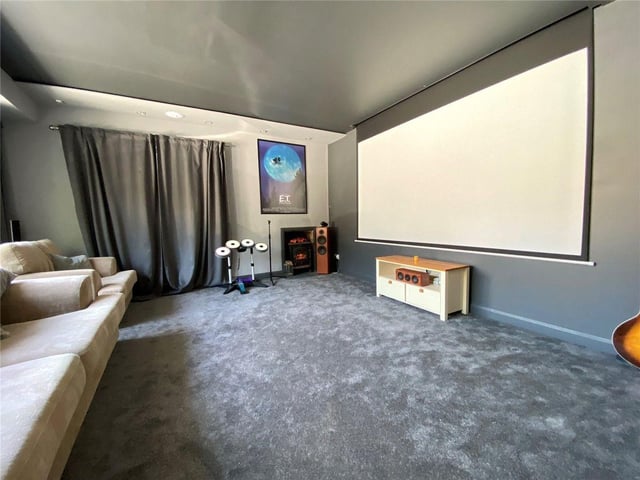 The house has a cinema room