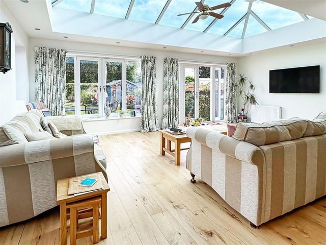 This five-bedroom detached house in a private road has come on the market with Glyn Jones priced at £650,000.