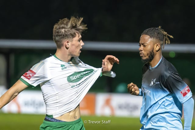 Action from Bognor's win over Carshalton in the isthmian premier