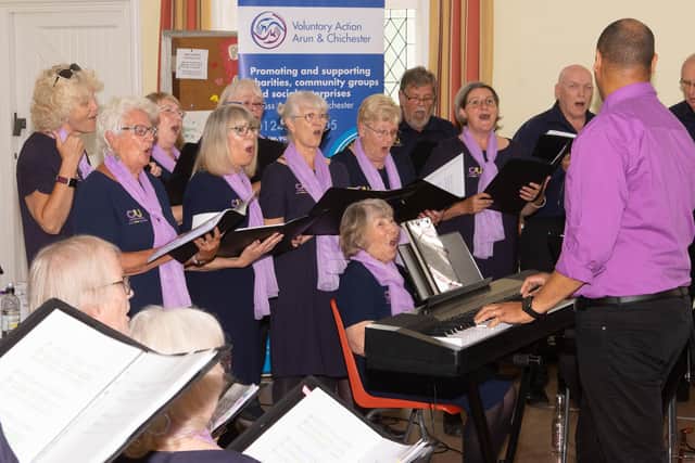 Angmering-based charity Cancer United's OutSingCancer choir, which performed a number of songs dedicated to the relationship it has with VAAC and the support it has received