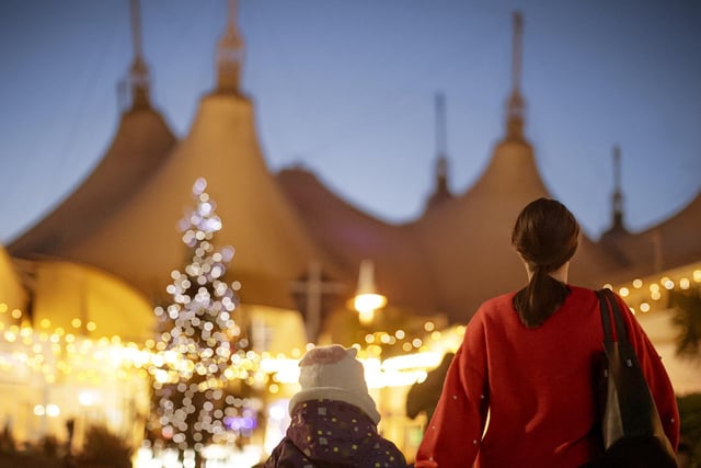 The iconic Butlin's rooftop is part of the festive scene