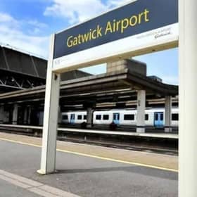A track safety inspection, near Gatwick Airport, caused train delays and changes to stopping patterns. Photo: Hollie Robards