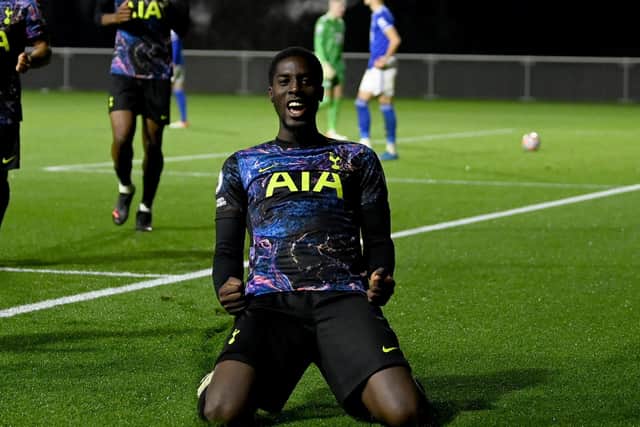 Crawley Town have confirmed the signing of Tobi Omole from Tottenham Hotspur. (Photo by Ross Kinnaird/Getty Images)
