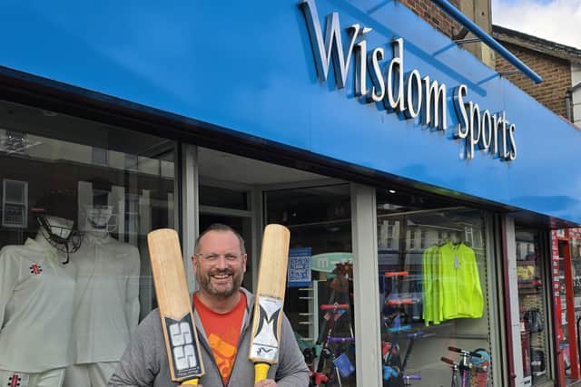 Mark Dunford with his newly restored bats | Picture: Noah Dunford/SussexWorld
