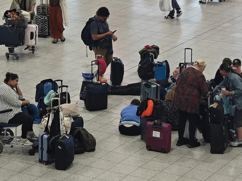 Passengers have described being left stranded, without luggage and facing hours-long delays after a technical issue with the UK's air traffic control system caused widespread disruption at Gatwick.