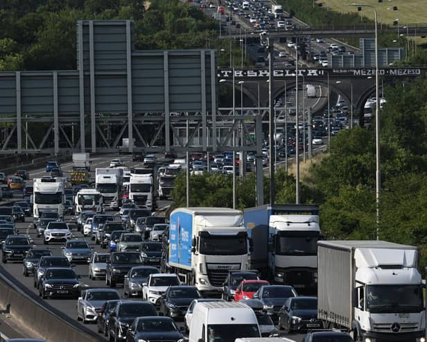 The M25 will be shut for a full weekend for the second time this year as work on the Junction 10 improvement scheme continues. Picture by JUSTIN TALLIS/AFP via Getty Images